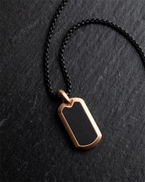 Volltitan-Halskette mit Bronze- und Kohlefaser-Finish - Imperium Bronze Carbon